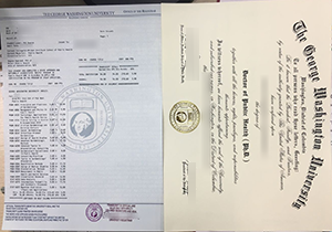 George Washington University diploma, George Washington University transcript