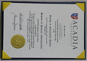 Acadia University diploma sample