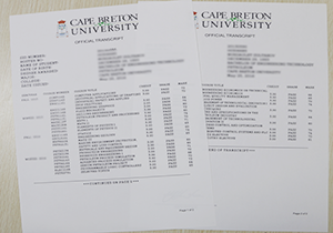 obtain replica Cape Breton University transcript