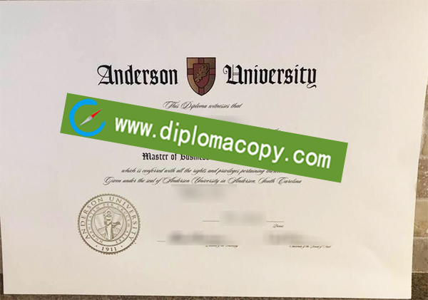 Anderson University diploma, Anderson University degree