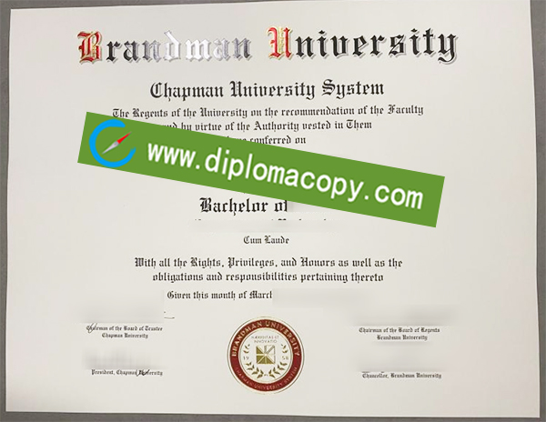 Custom Quality Brandman University Diploma
