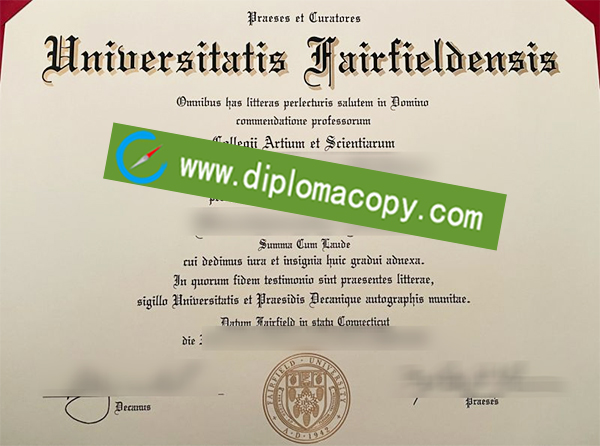 Fairfield University degree, Fairfield University diploma