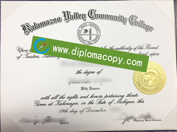 KVCC diploma, Kalamazoo Valley Community College degree