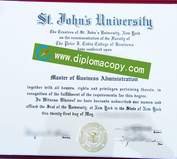 Create Official St. John's University Diploma