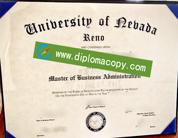 University of Nevada degree, University of Nevada Reno diploma