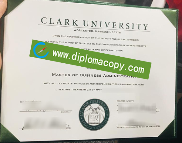 Clark University diploma, Clark University degree