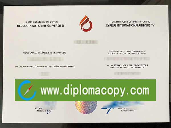 Cyprus International University diploma, CIU degree