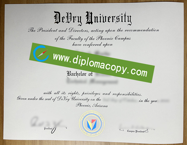 DeVry University degree, DeVry University diploma