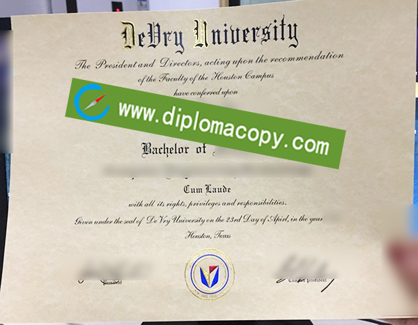 Devry University degree, Devry University diploma