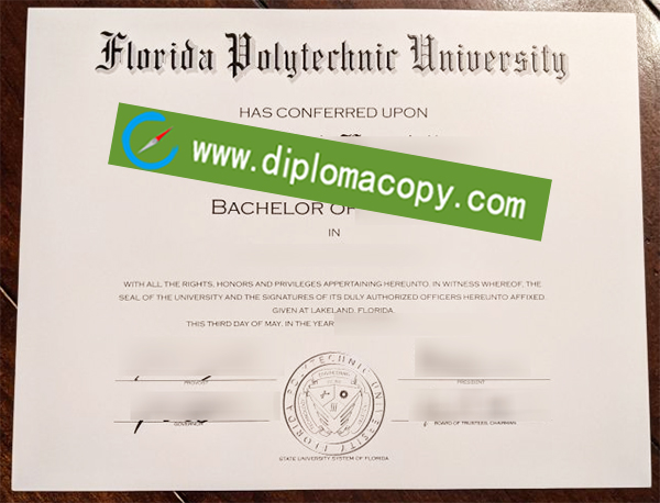 Florida Polytechnic University degree, Florida Polytechnic University diploma