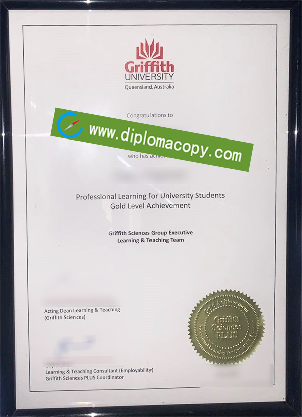 Griffith University degree, Griffith University certificate