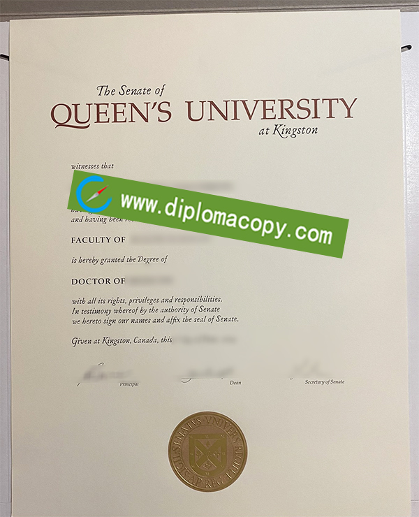 Queen's University at Kingston diploma, Queen's University degree