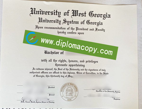 University of West Georgia diploma, UWG degree
