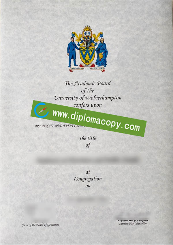 University of Wolverhampton diploma, University of Wolverhampton degree