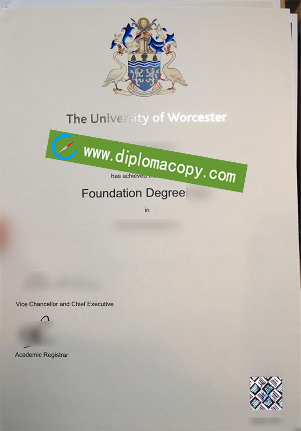 University of Worcester degree, University of Worcester diploma