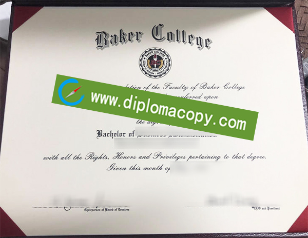 Baker College diploma, Baker College degree