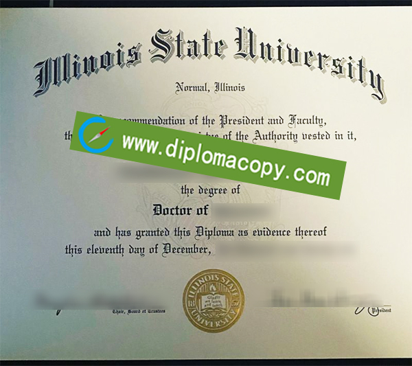 Illinois State University diploma, Illinois State University degree
