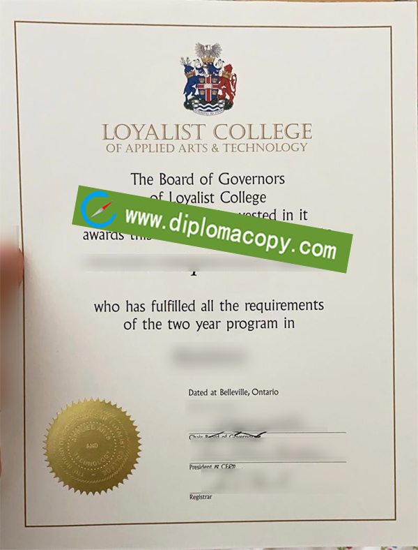 Loyalist College diploma, Loyalist College degree