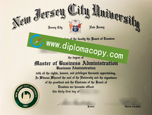 New Jersey City University degree, NJCU diploma