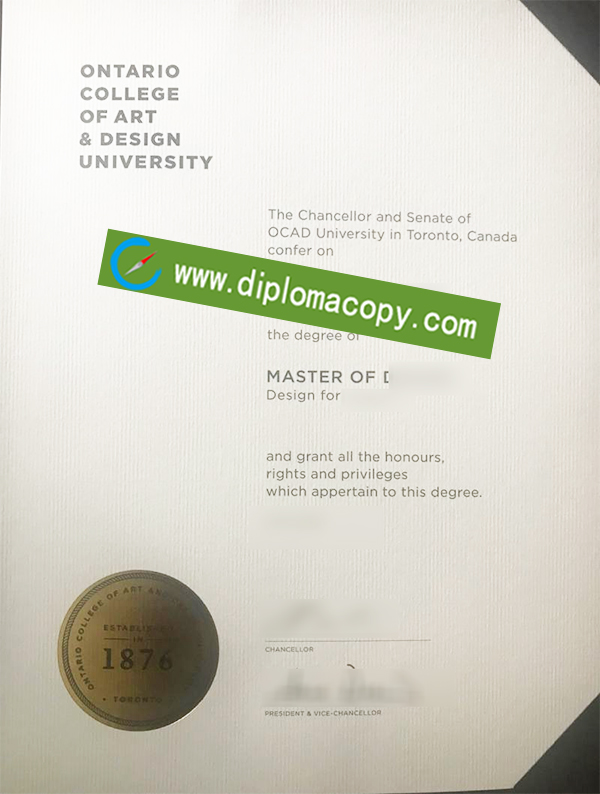 OCAD University diploma, OCAD University certificate