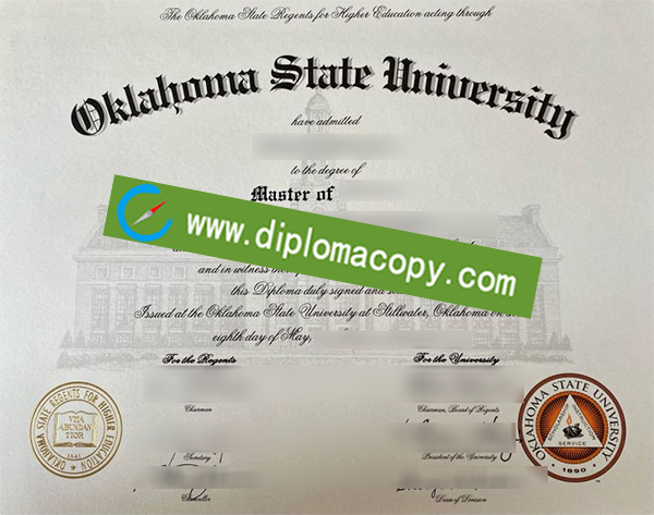 Oklahoma State University diploma, OSU certificate
