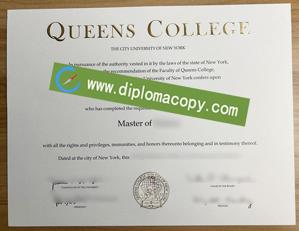 Queens College degree, Queens College diploma
