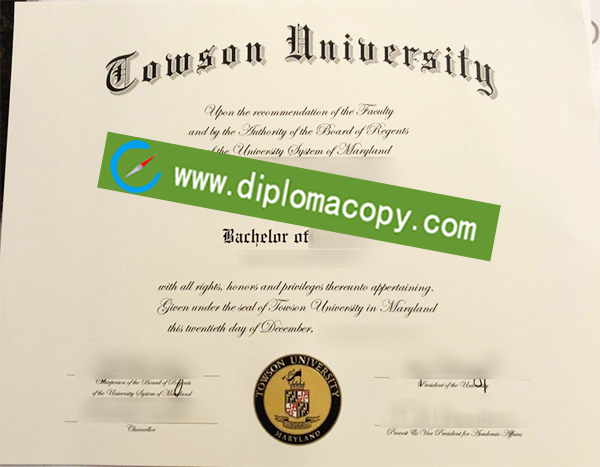 Towson University degree, Towson University diploma