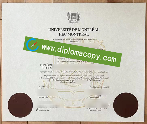 Université de Montréal certificate, Université de Montréal diploma