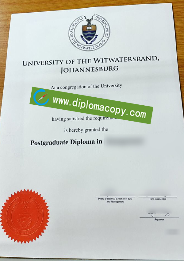 University of Witwatersrand diploma, University of Witwatersrand degree