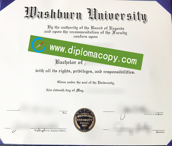 Washburn University diploma, Washburn University degree