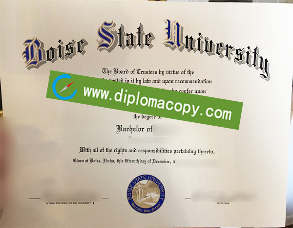 Boise State University diploma, Boise State University degree