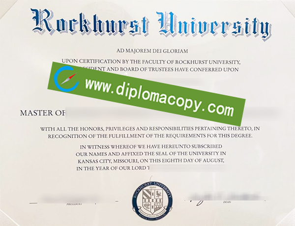 Rockhurst University degree, Rockhurst University certificate