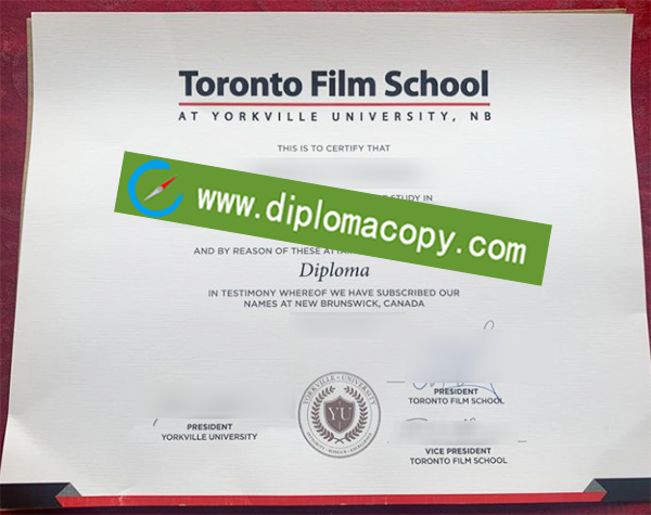 Toronto Film School diploma, Yorkville University degree