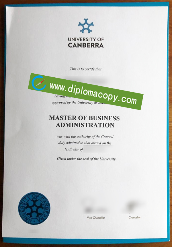 University of Canberra certificate, University of Canberra degree