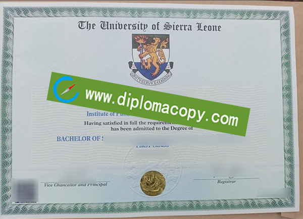 University of Sierra Leone degree, USL certificate