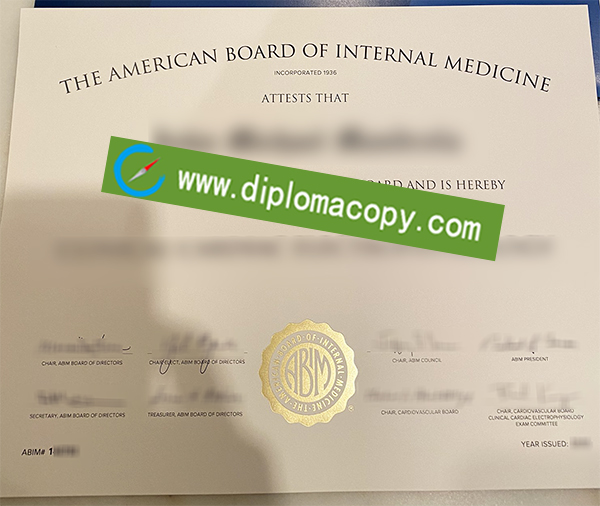 ABIM certificate, American Board of Internal Medicine degree