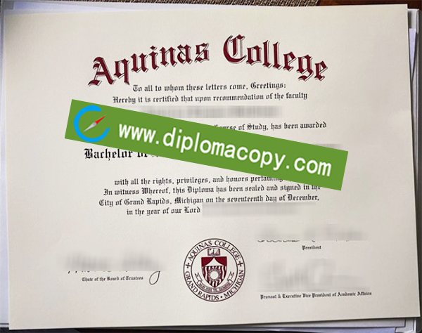 Aquinas College diploma, Aquinas College degree