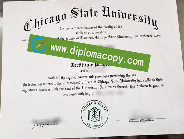 Chicago State University degree, Chicago State University diploma