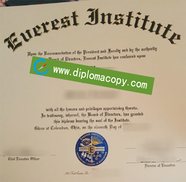 Everest University diploma, Everest University degree