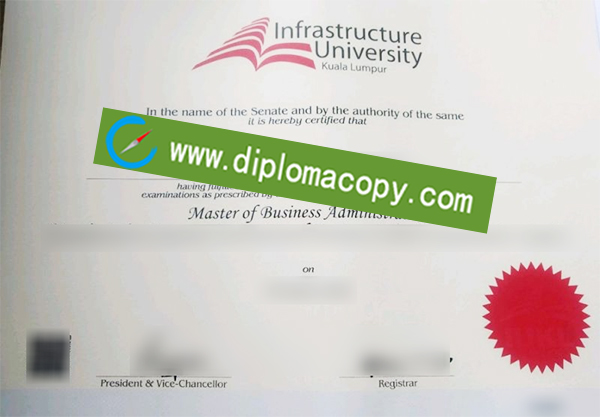 Infrastructure University Kuala Lumpur diploma, IUKL degree