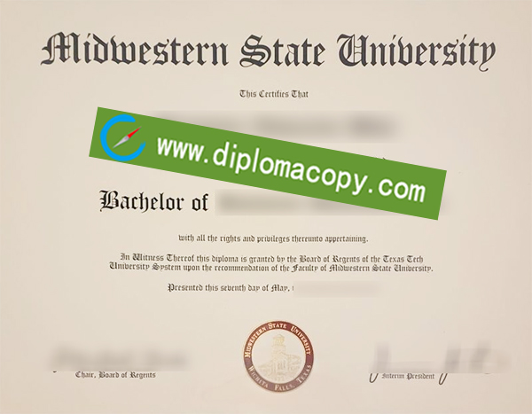 Midwestern State University diploma, Midwestern State University degree