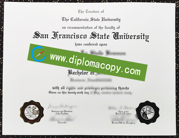 SFSU diploma, SFSU certificate