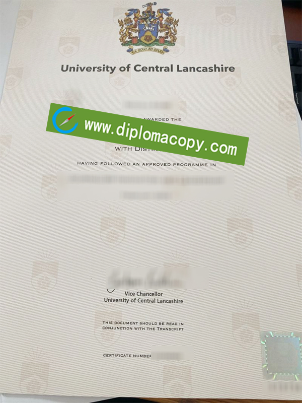 University of Central Lancashire degree, UCLan diploma