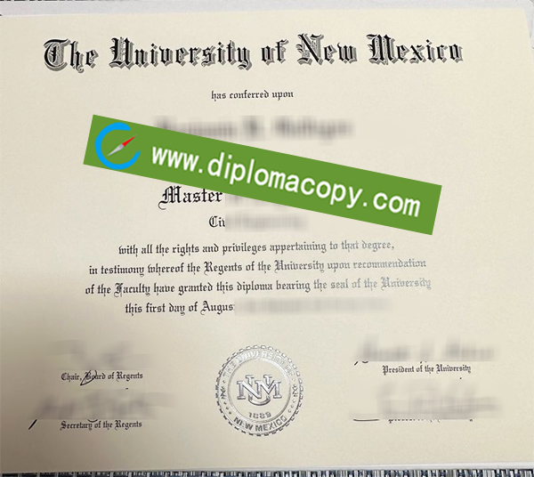 University of New Mexico degree, UNM diploma
