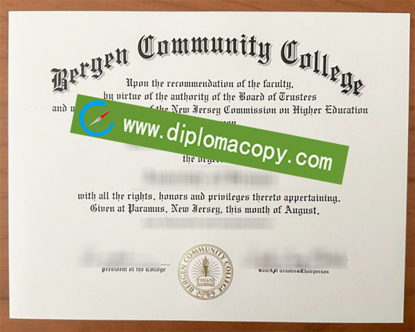Bergen Community College degree, Bergen Community College diploma