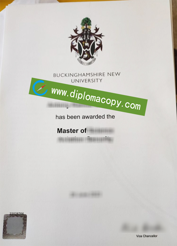 Buckinghamshire New University degree, BNU diploma