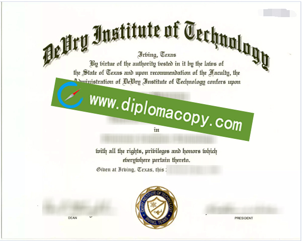 DeVry Institute of Technology degree, DeVry University diploma