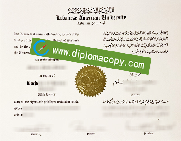 Lebanese American University diploma, Lebanese American University degree