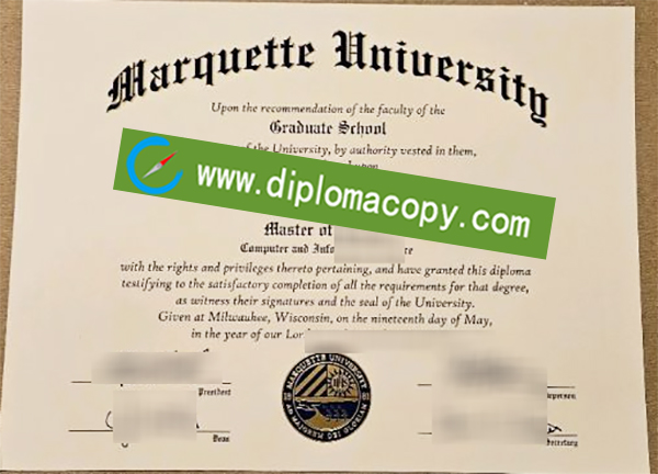 Marquette University diploma, Marquette University degree