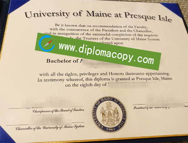 UMPI diploma, University of Maine degree